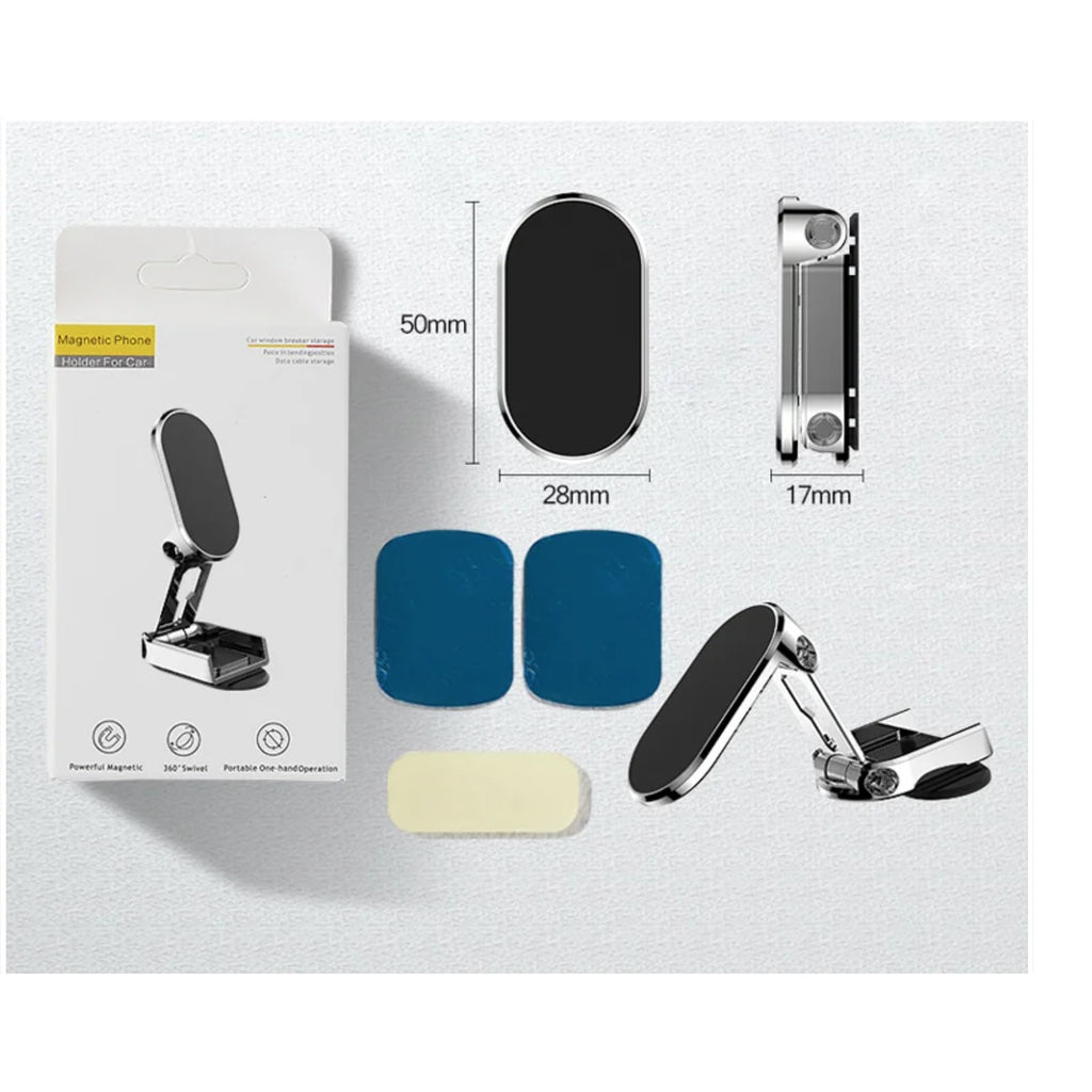 Suport auto magnetic pliabil, pentru orice telefon
