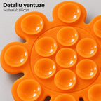 Suport cu ventuze pentru telefon, floare portocalie