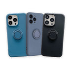 Trio Blugi · huse din silicon cu inel · albastru, bleu, negru, iPhone 13 Pro
